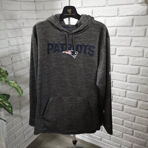 Majestic Men's Therma Base Size Large New England Patriots Grey Hoodie